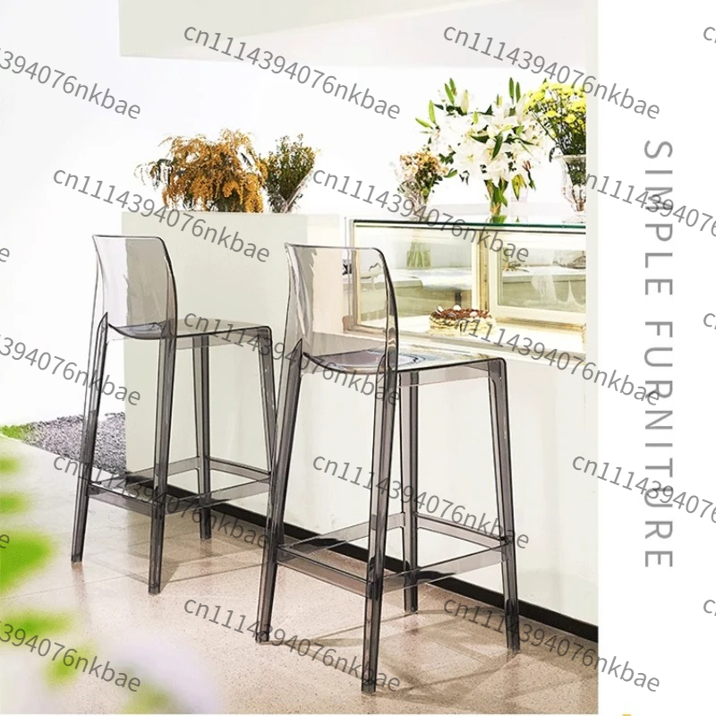 Home Bar Seating - Moderne, transparante acryl barkruk, ergonomische stoel