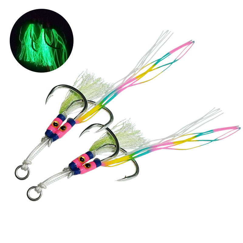 Jigger Double Sided - 2 paar/zak Glow Jig Lure Haken