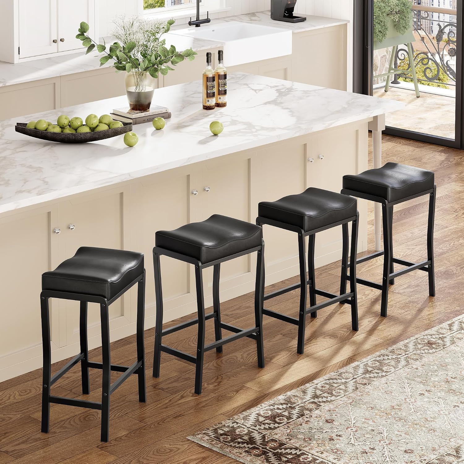 Home Bar Seating - Barstoelen op barkrukhoogte, set van 1/2/4,
