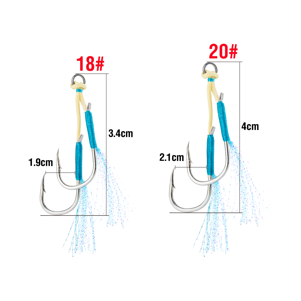 20 stuks Jig Lure Assist Hook  - Jigger Double Sided recensie en prijs
