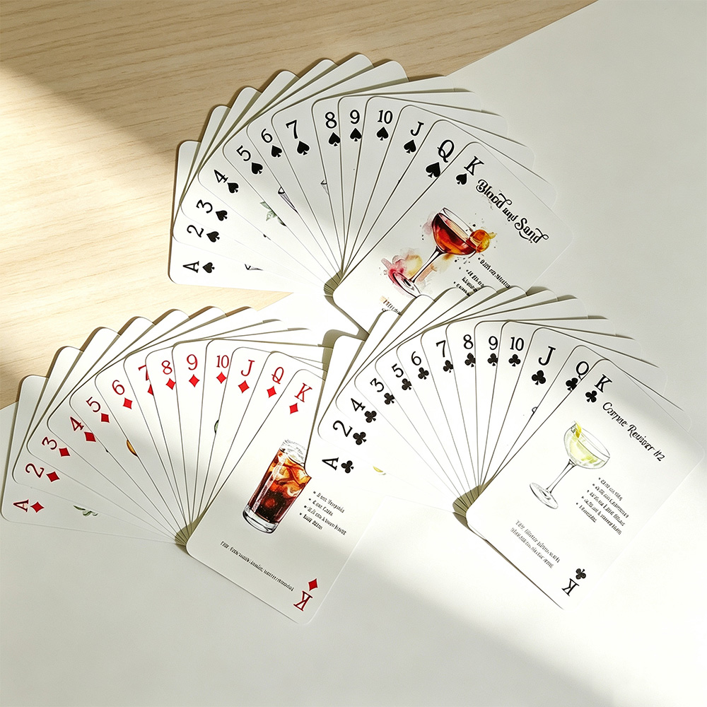 54-kaarten deck met originele  - Cocktail Recipe Book recensie en prijs
