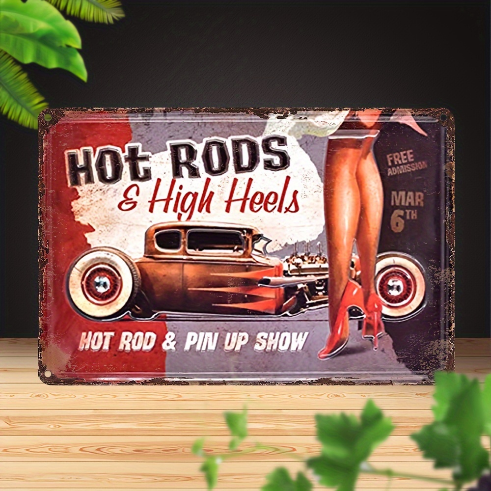 Hot Rods Vintage Metalen Bord  - Home Bar And Restaurant recensie en prijs
