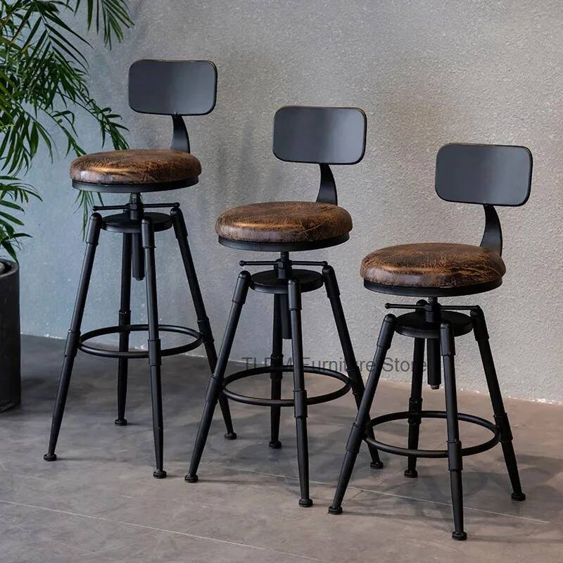 Retro ijzeren barstoel, draaib - Home Bar Seating recensie en prijs