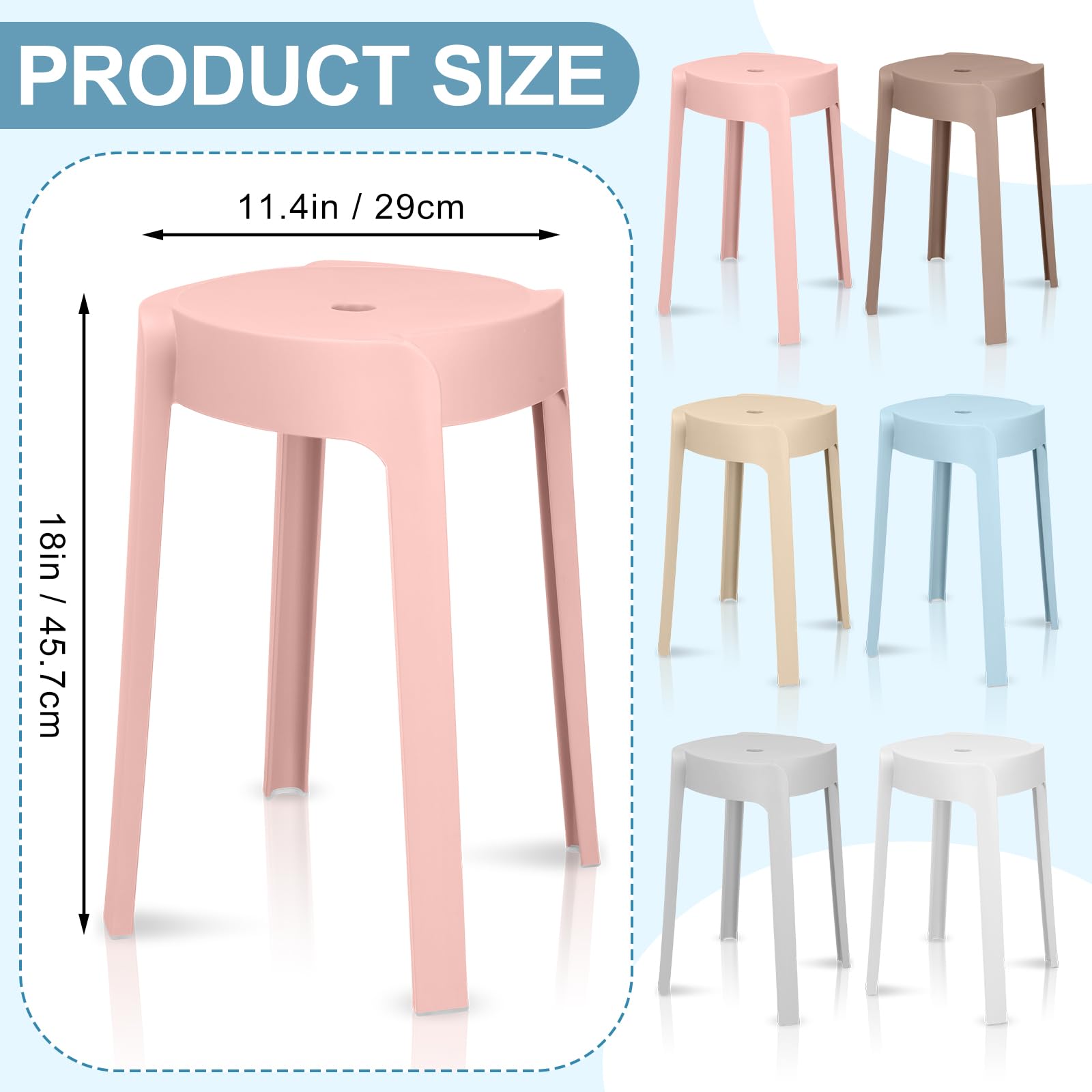 1/6-pack plastic stapelbare kr - Home Bar Seating recensie en prijs