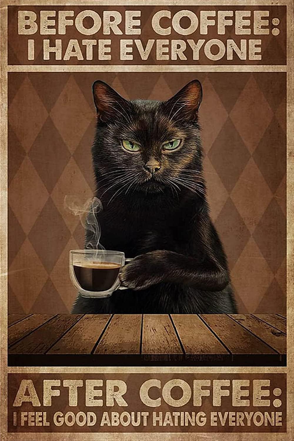 Vintage blikken borden: 'Cat B - Home Bar And Coffee recensie en prijs