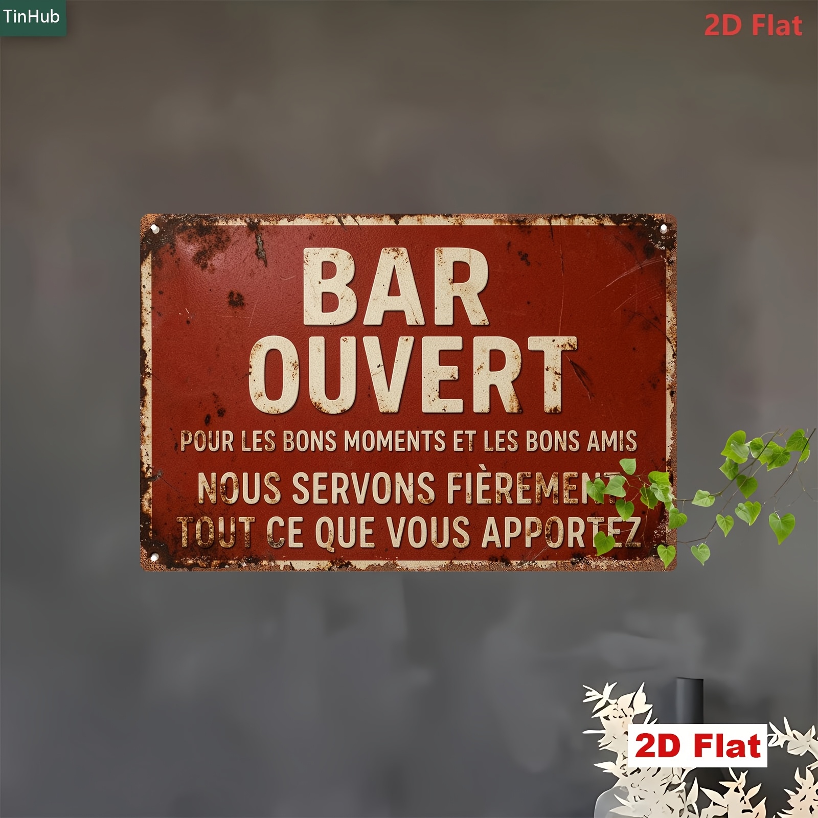 2D Metalen Bord Franse Vintage - Home Bar And Restaurant recensie en prijs
