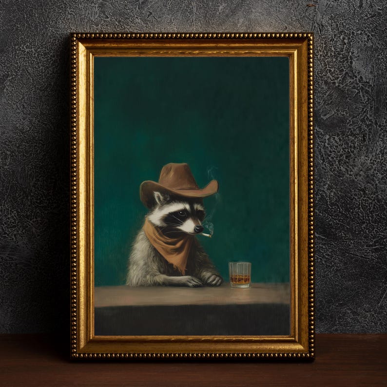 Vintage grappige rokende wasbe - Home Bar Lounge recensie en prijs
