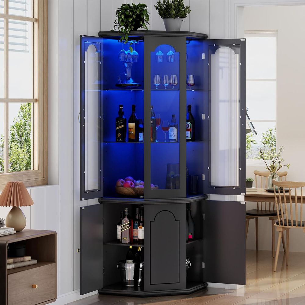 Verlichte barkast met deur van - Home Bar And Cabinet recensie en prijs